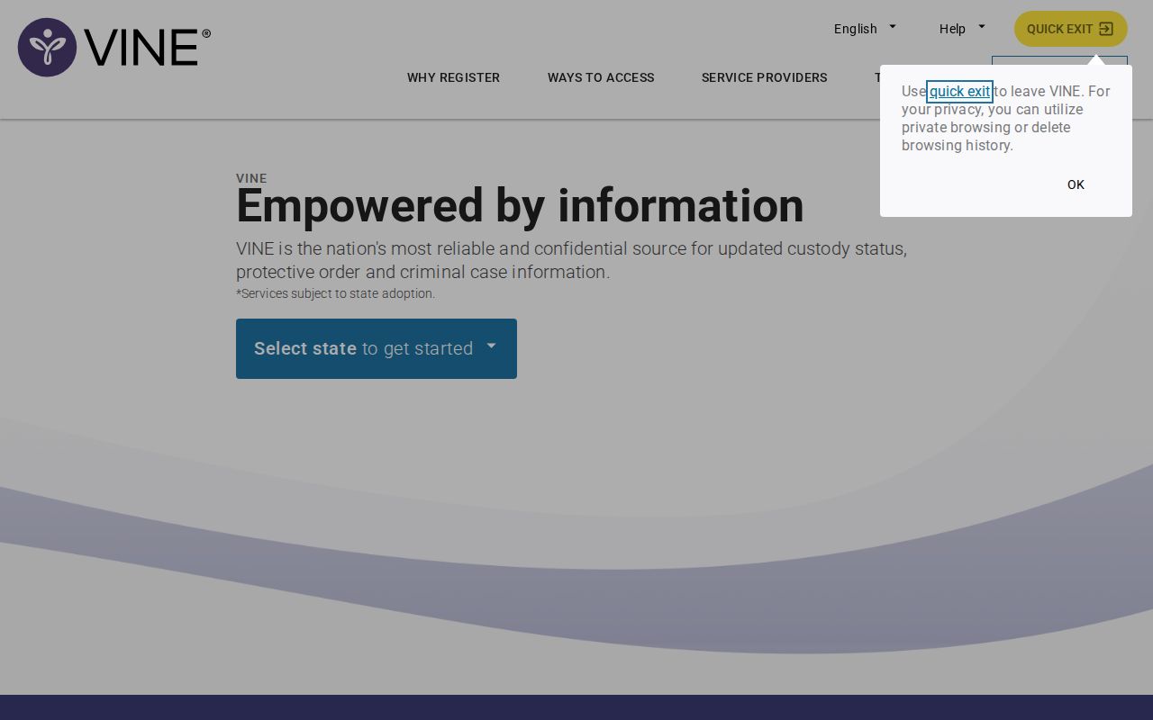 VINELink Colorado released inmate notification search